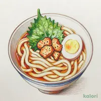 明太餡かけ玉子とじのおうどん