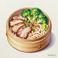 柔らか豚とお野菜の蒸籠蒸しおうどん