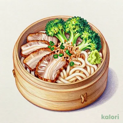 柔らか豚とお野菜の蒸籠蒸しおうどん