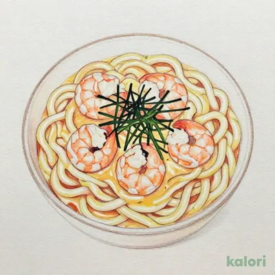 海老クリームのおうどん