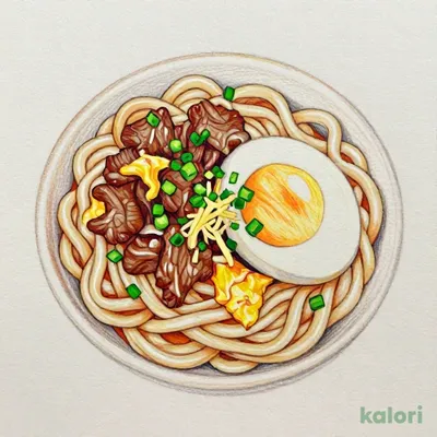 牛しぐれ釜玉のおうどん（温）