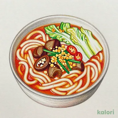 牛もつチゲ鍋のおうどん
