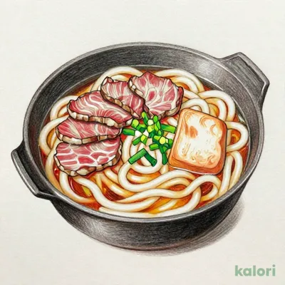 牛南蛮鍋のおうどん