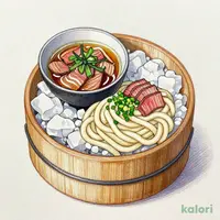 肉汁のおうどん(温・冷)