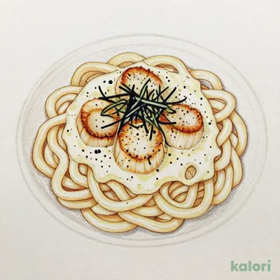 貝柱クリームのおうどん