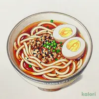 黒胡麻担々のおうどん（温）