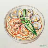 Seafood Asian Bisque Cream Udon with Cilantro