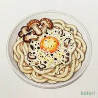 ポルチーニ香る 秋茸カルボナーラのおうどん
