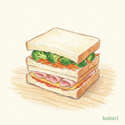 Ham Cheese & Salad Sandwich