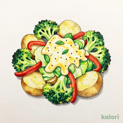 温野菜サラダ～バジルチーズ仕立て～