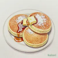メープルとバターの米粉パンケーキ