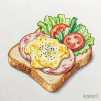 3種チーズのクロックムッシュ （ミニサラダ付）