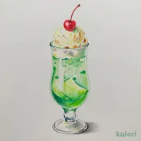 メロンクリームソーダ（L）
