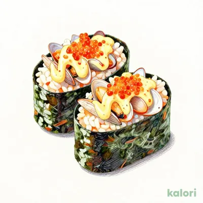 Clam and Mentaiko Mayo Gunkan Sushi