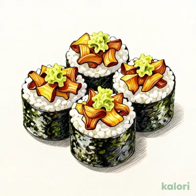 Kanpyo Maki (Dried Gourd Strip Roll) with Mountain Wasabi