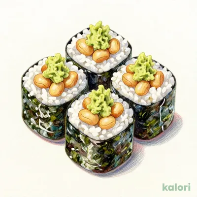 Natto Roll with Mountain Wasabi