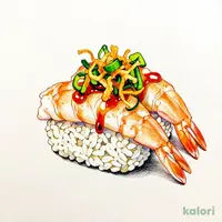 Shrimp with Fried Green Onion and Chili Oil