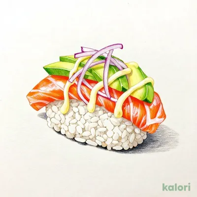 Salmon and Avocado Sushi