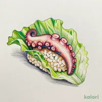 レタス包み(たこ・シャリ)