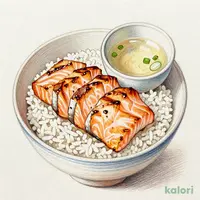 炙りサーモン丼 お椀付き