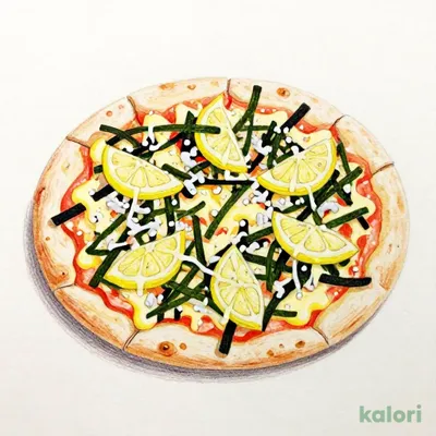 Shirasu and Sea Lettuce Salt Lemon Pizza