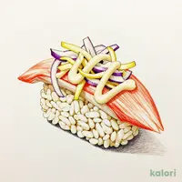 Onion and Crab Stick Nigiri (1 pc)