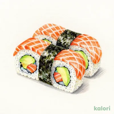 Salmon and Avocado Salad Roll