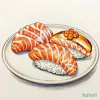サーモン親子三種