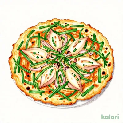 Squid Chijimi (Korean Pancake) with Extra Garlic Chives