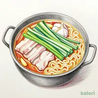 Garlic Chive Hot Pot with Ramen Noodles