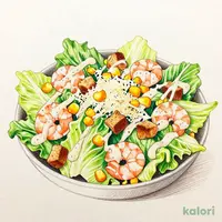 Shrimp and Corn Caesar Salad