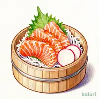 桶刺し サーモンといくら