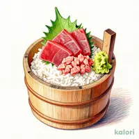 桶刺し 赤鉄火とまぐろたたき