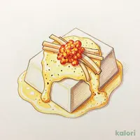 比叡湯葉と明太子の玉子餡かけ豆富