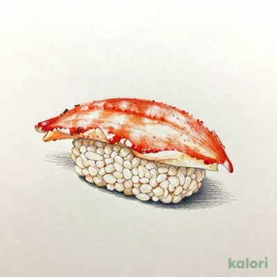 Red Snow Crab Sushi, 1 pc