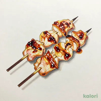 鶏皮串 たれ（２本）