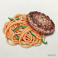 ナポリタン＆ハンバーグ