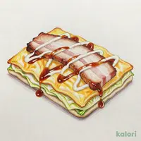 広島風チーズ豚平焼