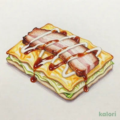 広島風チーズ豚平焼