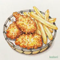海鮮2種揚げとポテトフライ