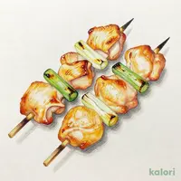 鶏皮ねぎ串 塩（２本）