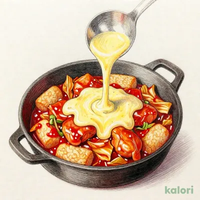 とろけるチーズタッカルビ（韓国膳ランチ半額）