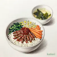 カルビたれ焼きビビンバ(セットメニュー)