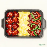 ヤンニョムチキン＆彩り野菜のプルコギ＆２種類のとろけるチーズ