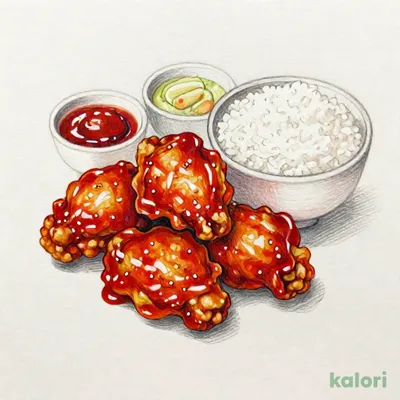 ヤンニョムチキン（チキンパ定食）