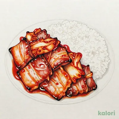 厚切り肉の豚バラキムチ