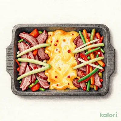 彩り野菜のプルコギ＆２種類のとろけるチーズ（プレミアムチーズタッカルビ定食）