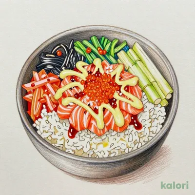 とびこがプチプチサーモンビビンバ