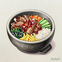 旨辛！牛カルビ石焼ビビンバ定食