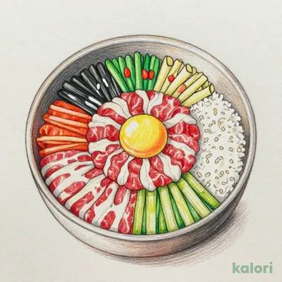 桜肉のお刺身ユッケビビンバ